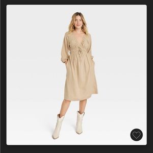 Tan midi dress, never worn